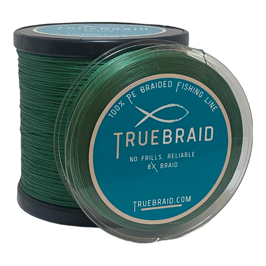 Beyond Braid Braided Fishing Line - Abrasion Resistant - No Stretch - Super  Strong - Thin Diameter SuperLine- Camo - 4 Strand & 8 Strand Braided Line  (Green 8X, 50LB 2000 (Yards)) 